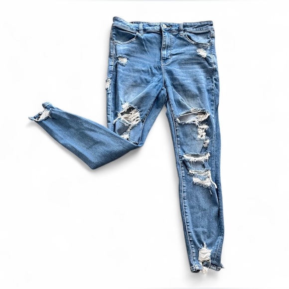 14s short American Eagle outfitters next level stretch ripped skinny jeans - Picture 1 of 7